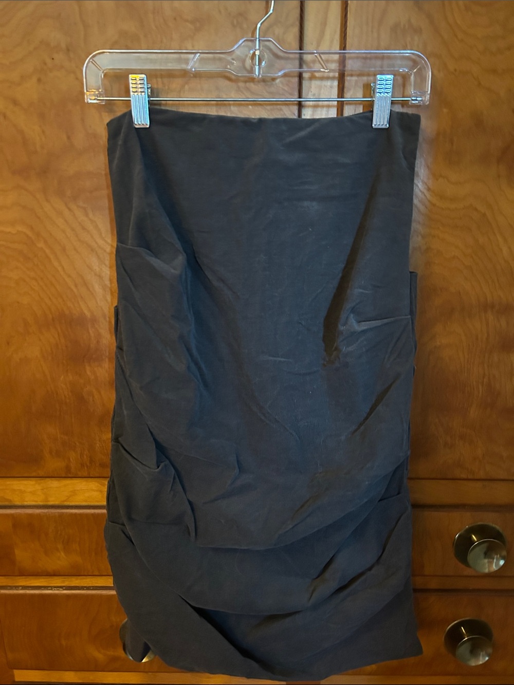 Nicole Miller Black Ruched Pencil Skirt